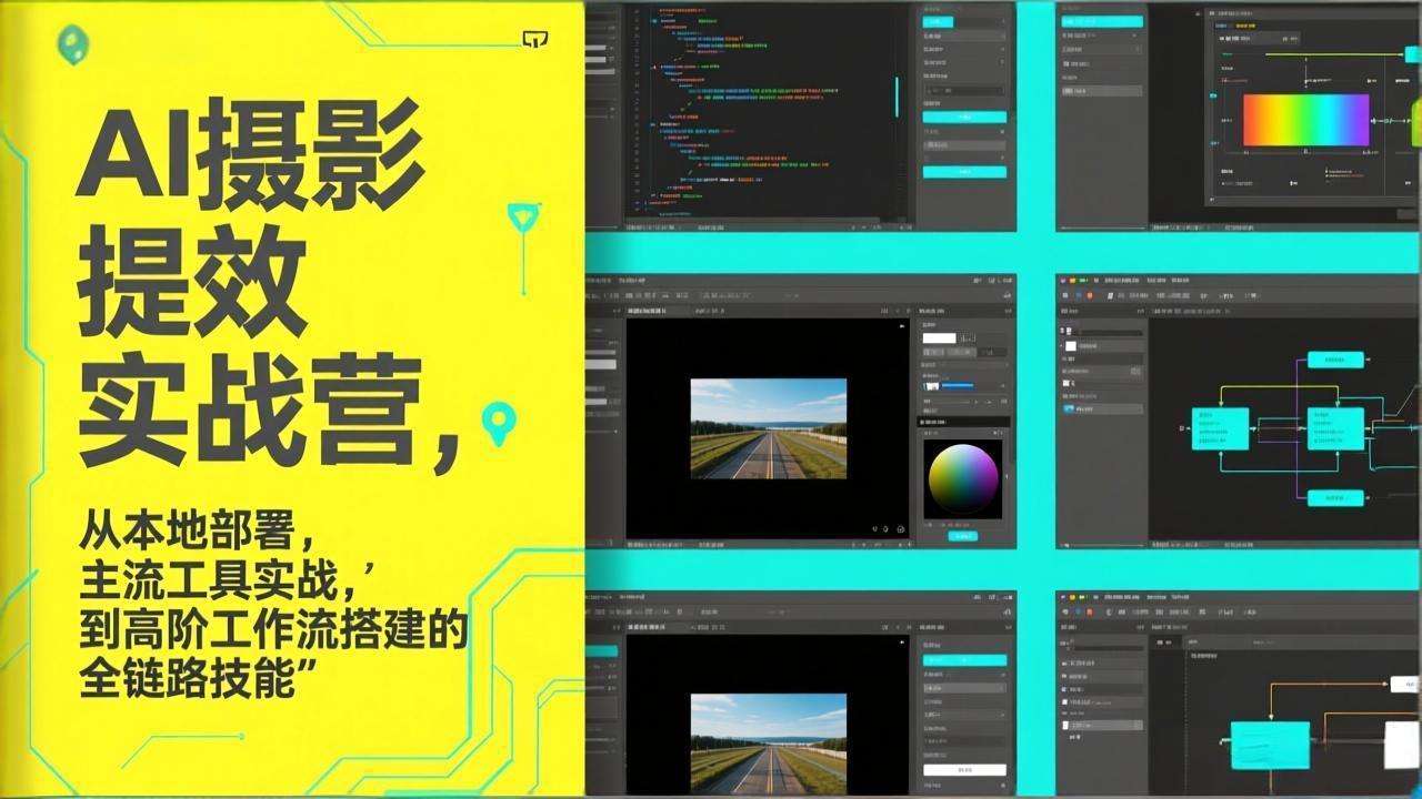 AI+摄影提效实战营，从本地部署，主流工具实战，到高阶工作流搭建的全链路技能力繁信息站-闲云创业网-老谢轻创网-中创网-福缘网-冒泡网-资源之家-魔方项目库力繁信息站