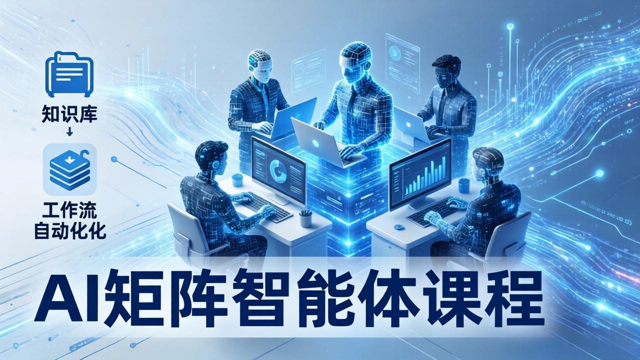AI矩阵智能体实战：100个数字员工批量生产内容，文本知识库+工作流自动化全搞定力繁信息站-闲云创业网-老谢轻创网-中创网-福缘网-冒泡网-资源之家-魔方项目库力繁信息站