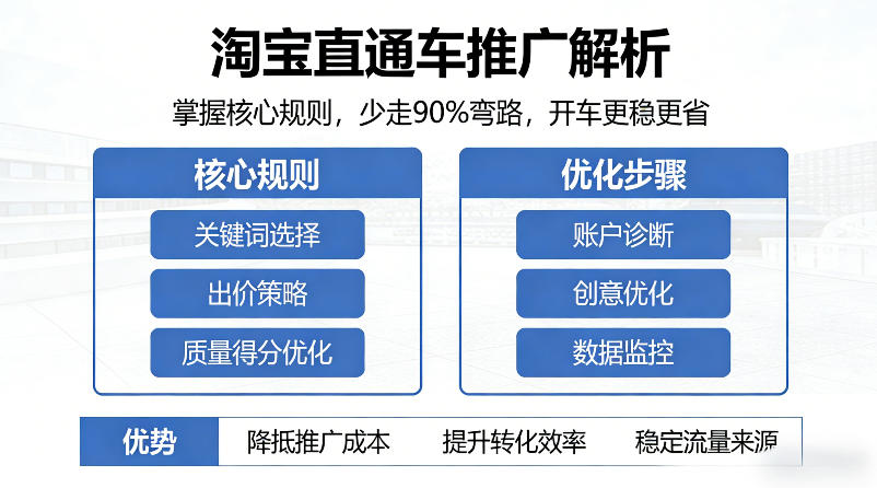 淘宝直通车推广解析,掌握核心规则,少走90%弯路,开车更稳更省力繁信息站-闲云创业网-老谢轻创网-中创网-福缘网-冒泡网-资源之家-魔方项目库力繁信息站