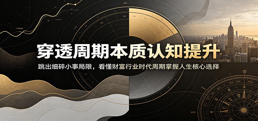 穿透周期本质认知提升：跳出细碎小事局限，看懂财富行业时代周期掌握人生核心选择力繁信息站-闲云创业网-老谢轻创网-中创网-福缘网-冒泡网-资源之家-魔方项目库力繁信息站