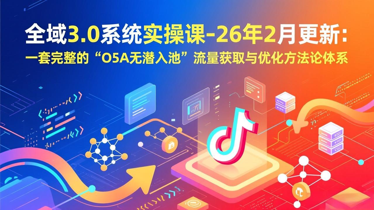 全域3.0系统实操课-26年2月更新：一套完整的“O5A无潜入池”流量获取与优化方法论体系力繁信息站-闲云创业网-老谢轻创网-中创网-福缘网-冒泡网-资源之家-魔方项目库力繁信息站