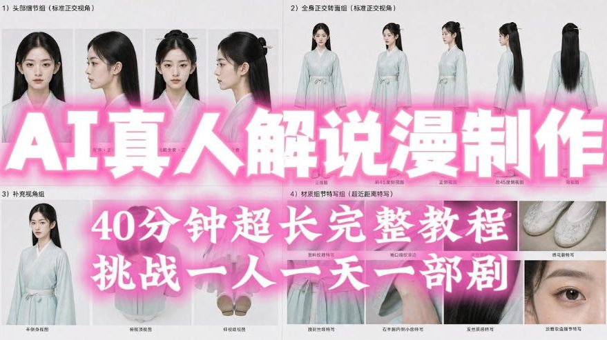 2026年AI真人解说漫剧自动批量化制作教程,40分钟超长完整,自动批量化制作,挑战一人一天一部剧!力繁信息站-闲云创业网-老谢轻创网-中创网-福缘网-冒泡网-资源之家-魔方项目库力繁信息站