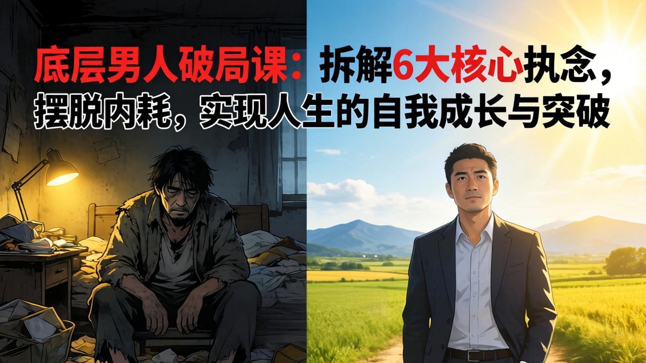 付费文章：底层男人破局课：拆解 6 大核心执念，摆脱内耗，实现人生的自我成长与突破力繁信息站-闲云创业网-老谢轻创网-中创网-福缘网-冒泡网-资源之家-魔方项目库力繁信息站