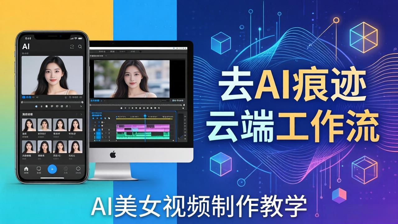 AI美女视频制作教学：去AI痕迹，云端工作流出图，手机电脑均可，不需要配置力繁信息站-闲云创业网-老谢轻创网-中创网-福缘网-冒泡网-资源之家-魔方项目库力繁信息站