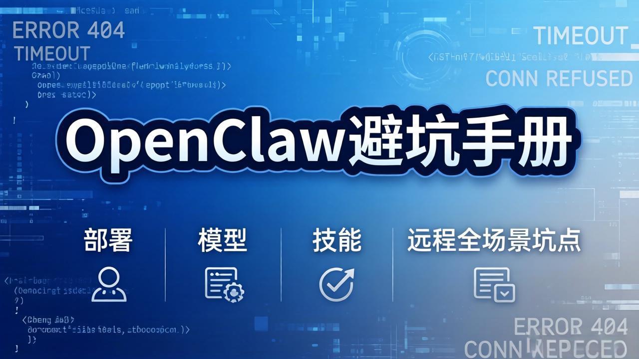 OpenClaw避坑手册：部署+模型+技能+远程全场景坑点，一次性给你说全，少走弯路力繁信息站-闲云创业网-老谢轻创网-中创网-福缘网-冒泡网-资源之家-魔方项目库力繁信息站