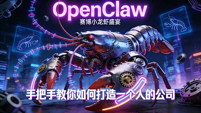 OpenClaw，小龙虾-从产品到爆款的成长之路，手把手教你如何打造一个人的公司力繁信息站-闲云创业网-老谢轻创网-中创网-福缘网-冒泡网-资源之家-魔方项目库力繁信息站