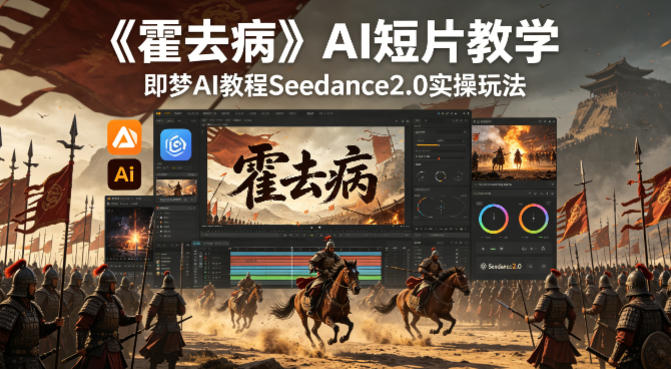 《霍去病》AI短片教学，即梦AI教程Seedance2.0实操玩法力繁信息站-闲云创业网-老谢轻创网-中创网-福缘网-冒泡网-资源之家-魔方项目库力繁信息站
