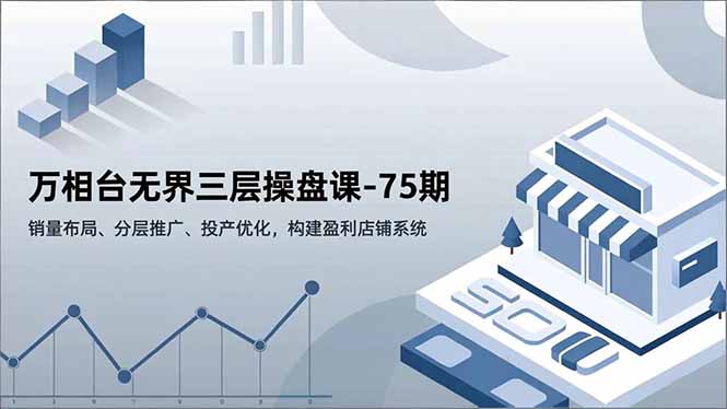 万相台无界三层操盘课-75期，销量布局、分层推广、投产优化，构建盈利店铺系统力繁信息站-闲云创业网-老谢轻创网-中创网-福缘网-冒泡网-资源之家-魔方项目库力繁信息站