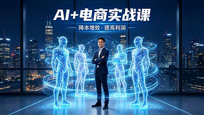 AI+电商实战课，1人+N个AI 智能体，把SOP变AI员工，实现降本增效提高利润力繁信息站-闲云创业网-老谢轻创网-中创网-福缘网-冒泡网-资源之家-魔方项目库力繁信息站