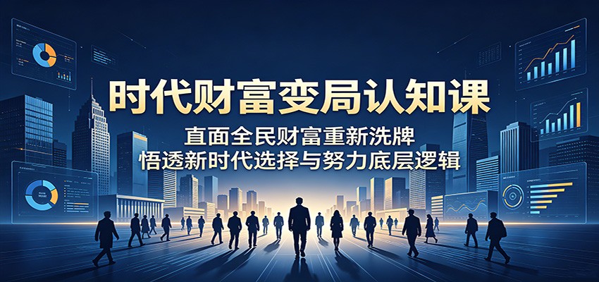 时代财富变局认知课：直面全民财富重新洗牌，悟透新时代选择与努力底层逻辑力繁信息站-闲云创业网-老谢轻创网-中创网-福缘网-冒泡网-资源之家-魔方项目库力繁信息站