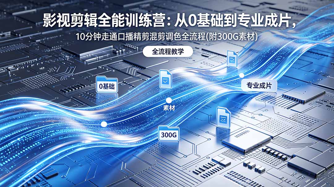 2026影视剪辑全能实战课｜0基础到专业成片，全流程教学，高清带300G素材力繁信息站-闲云创业网-老谢轻创网-中创网-福缘网-冒泡网-资源之家-魔方项目库力繁信息站