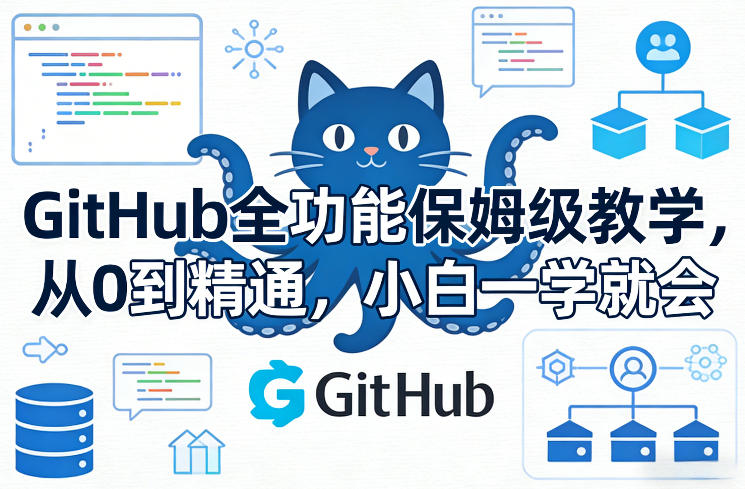 GitHub全功能保姆级教学，从0到精通，小白一学就会力繁信息站-闲云创业网-老谢轻创网-中创网-福缘网-冒泡网-资源之家-魔方项目库力繁信息站