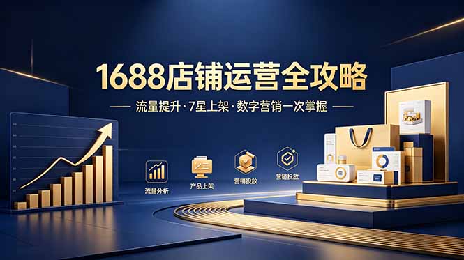 1688店铺没流量?产品上架不到7星?数字营销不会投?全套运营技能一次学(更新6月力繁信息站-闲云创业网-老谢轻创网-中创网-福缘网-冒泡网-资源之家-魔方项目库力繁信息站