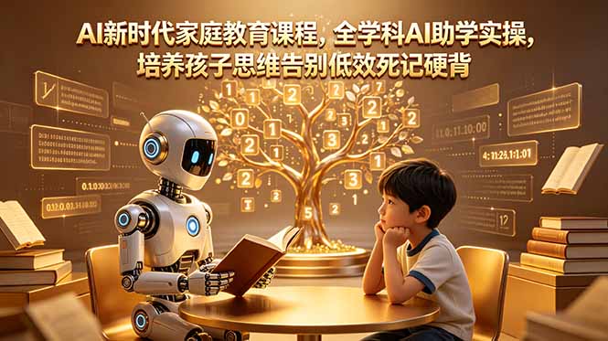 AI新时代家庭教育课程,全学科AI助学实操,培养孩子思维告别低效死记硬背力繁信息站-闲云创业网-老谢轻创网-中创网-福缘网-冒泡网-资源之家-魔方项目库力繁信息站