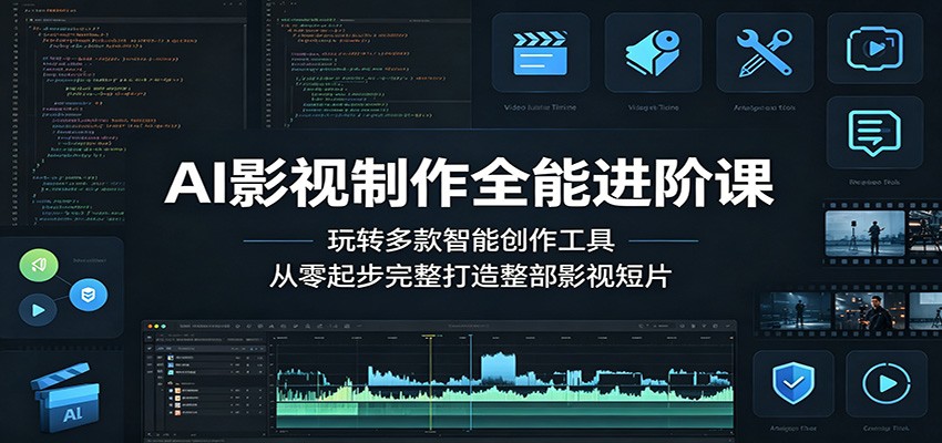 AI影视制作全能进阶课：玩转多款智能创作工具，从零起步完整打造整部影视短片力繁信息站-闲云创业网-老谢轻创网-中创网-福缘网-冒泡网-资源之家-魔方项目库力繁信息站