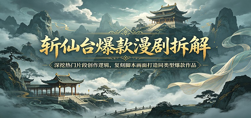 斩仙台爆款漫剧拆解:深挖热门片段创作逻辑,复刻脚本画面打造同类型爆款作品力繁信息站-闲云创业网-老谢轻创网-中创网-福缘网-冒泡网-资源之家-魔方项目库力繁信息站