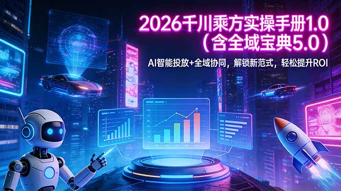2026 千川乘方实操手册 1.0(含全域宝典 5.0力繁信息站-闲云创业网-老谢轻创网-中创网-福缘网-冒泡网-资源之家-魔方项目库力繁信息站