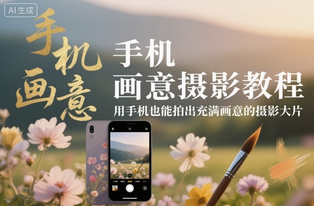 手机画意摄影教程，用手机也能拍出充满画意的摄影大片力繁信息站-闲云创业网-老谢轻创网-中创网-福缘网-冒泡网-资源之家-魔方项目库力繁信息站