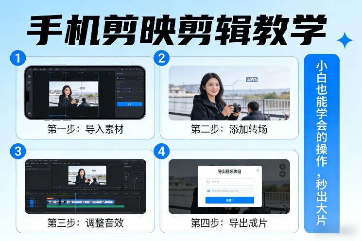 手机剪映剪辑教学，小白也能学会的操作，秒出大片力繁信息站-闲云创业网-老谢轻创网-中创网-福缘网-冒泡网-资源之家-魔方项目库力繁信息站