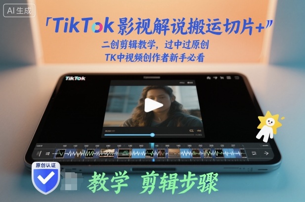 TikTok影视解说搬运切片+二创剪辑教学，过中过原创，TK中视频创作者新手必看力繁信息站-闲云创业网-老谢轻创网-中创网-福缘网-冒泡网-资源之家-魔方项目库力繁信息站