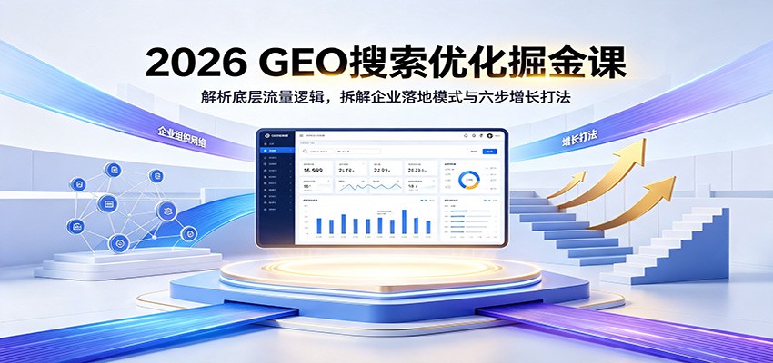 2026 GEO搜索优化掘金课:解析底层流量逻辑,拆解企业落地模式与六步增长打法力繁信息站-闲云创业网-老谢轻创网-中创网-福缘网-冒泡网-资源之家-魔方项目库力繁信息站