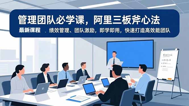 管理团队必学课，阿里三板斧心法、绩效管理、团队激励，即学即用，快速打造高效能团队力繁信息站-闲云创业网-老谢轻创网-中创网-福缘网-冒泡网-资源之家-魔方项目库力繁信息站