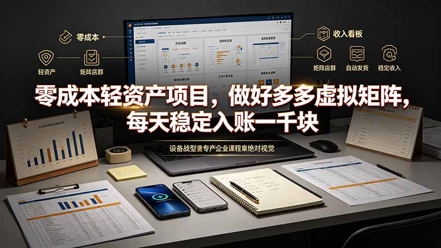 零成本轻资产项目,做好多多虚拟矩阵,每天稳定入账一千块力繁信息站-闲云创业网-老谢轻创网-中创网-福缘网-冒泡网-资源之家-魔方项目库力繁信息站