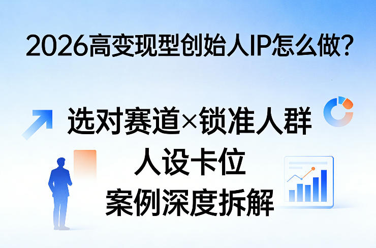 2026高变现型创始人IP怎么做?选对赛道×锁准人群×人设卡位×案例深度拆解力繁信息站-闲云创业网-老谢轻创网-中创网-福缘网-冒泡网-资源之家-魔方项目库力繁信息站