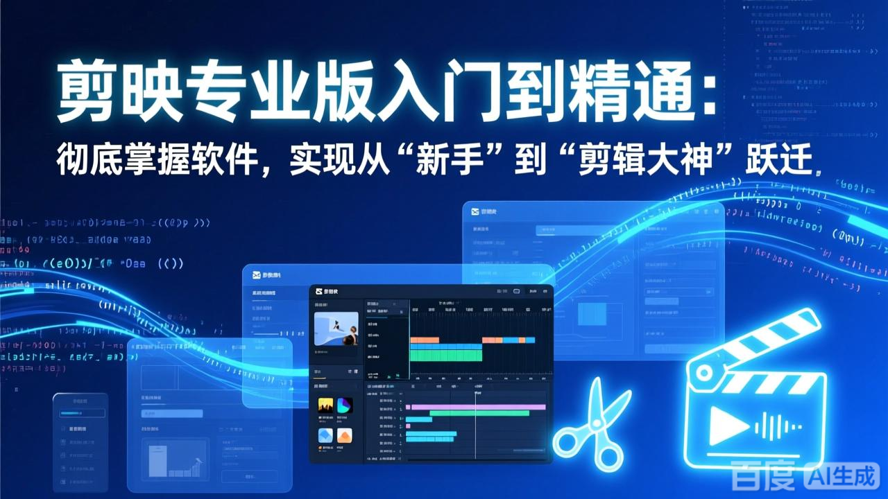 剪映专业版入门到精通：彻底掌握软件，实现从“新手”到“剪辑大神”跃迁力繁信息站-闲云创业网-老谢轻创网-中创网-福缘网-冒泡网-资源之家-魔方项目库力繁信息站