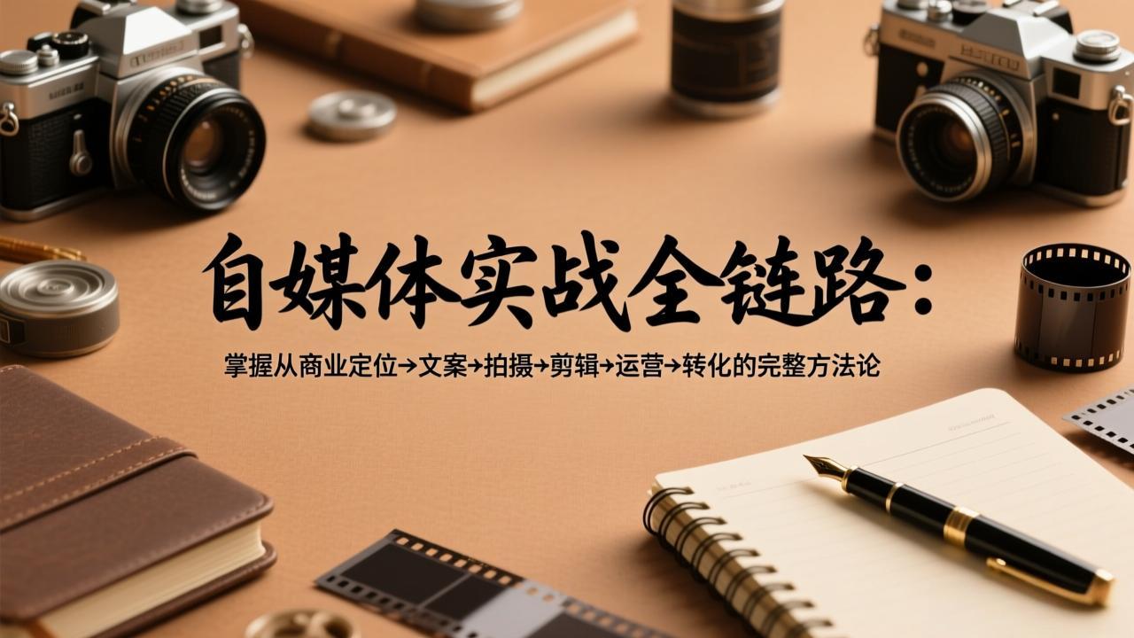 自媒体实战全链路：掌握从商业定位→文案→拍摄→剪辑→运营→转化的完整方法论力繁信息站-闲云创业网-老谢轻创网-中创网-福缘网-冒泡网-资源之家-魔方项目库力繁信息站