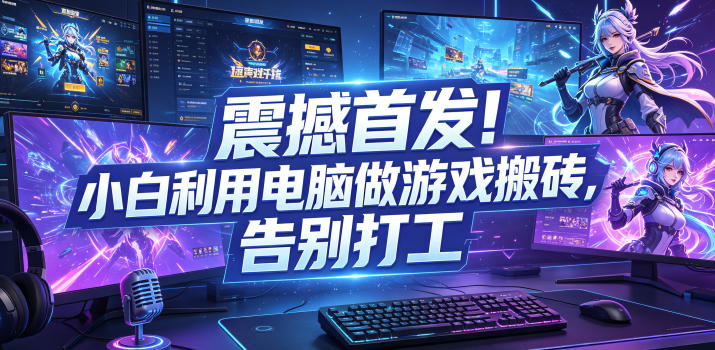 震撼首发!小白利用电脑做游戏搬砖,告别打工【揭秘】力繁信息站-闲云创业网-老谢轻创网-中创网-福缘网-冒泡网-资源之家-魔方项目库力繁信息站