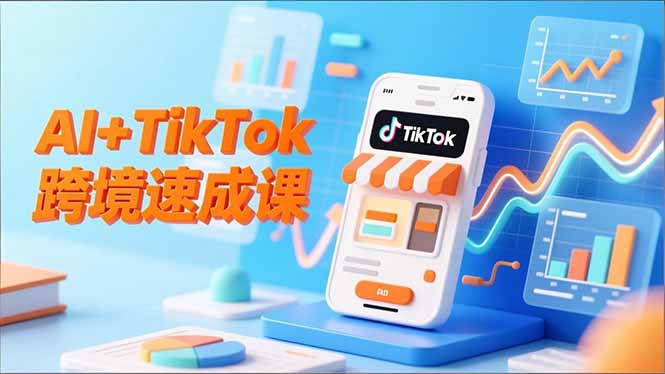 AI+TikTok跨境速成课，智能翻译、店铺定位、流程拆解，7天高效上线运营力繁信息站-闲云创业网-老谢轻创网-中创网-福缘网-冒泡网-资源之家-魔方项目库力繁信息站