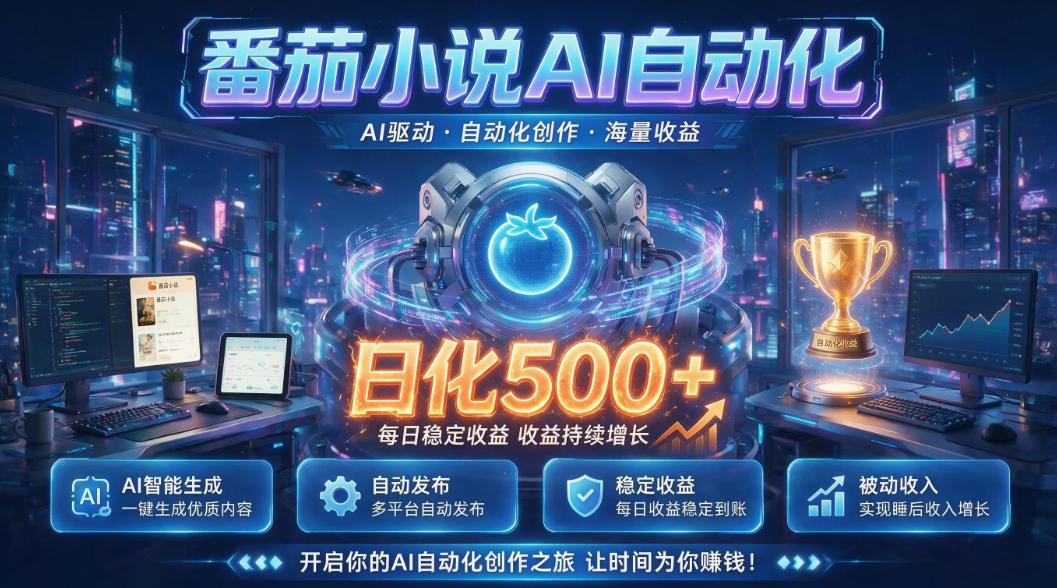 小白可做番茄AI，居家轻创业，每日稳赚500➕，普通人低门槛轻松线上增收【揭秘】力繁信息站-闲云创业网-老谢轻创网-中创网-福缘网-冒泡网-资源之家-魔方项目库力繁信息站