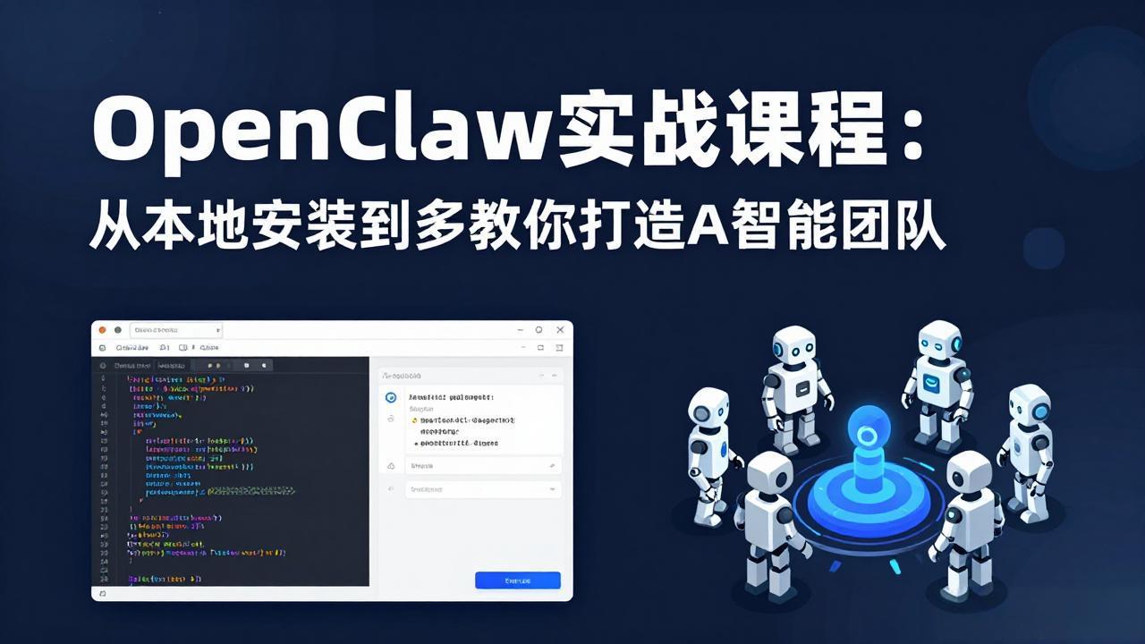 OpenClaw实战课程：从本地安装到多Agent协同，手把手教你打造AI智能团队力繁信息站-闲云创业网-老谢轻创网-中创网-福缘网-冒泡网-资源之家-魔方项目库力繁信息站