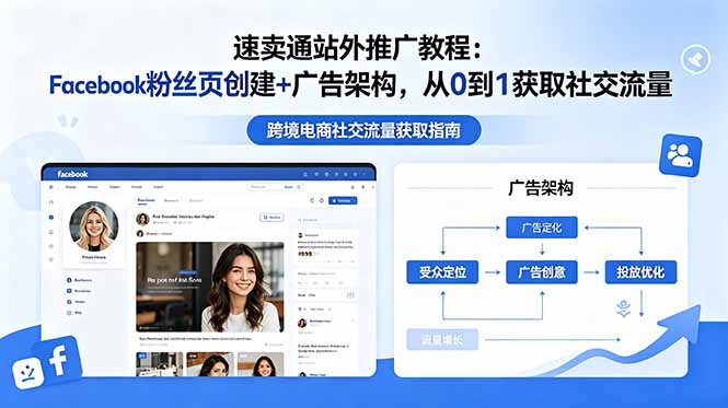 速卖通站外推广教程：Facebook粉丝页创建+广告架构，从0到1获取社交流量力繁信息站-闲云创业网-老谢轻创网-中创网-福缘网-冒泡网-资源之家-魔方项目库力繁信息站