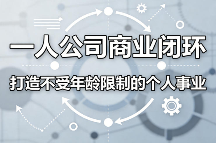 一人公司商业闭环，打造一份不受年龄限制的个人事业力繁信息站-闲云创业网-老谢轻创网-中创网-福缘网-冒泡网-资源之家-魔方项目库力繁信息站