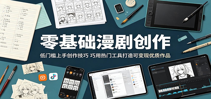 零基础漫剧创作:低门槛上手创作技巧,巧用热门工具打造可变现优质作品力繁信息站-闲云创业网-老谢轻创网-中创网-福缘网-冒泡网-资源之家-魔方项目库力繁信息站