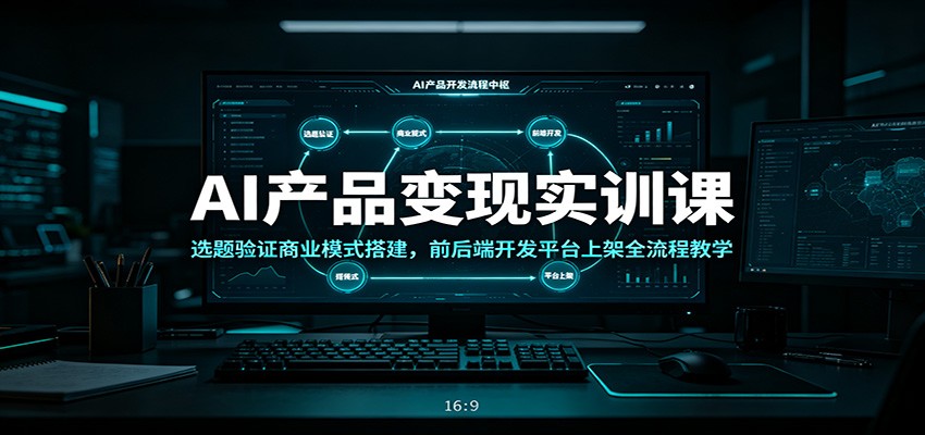 AI产品变现实训课：选题验证商业模式搭建，前后端开发平台上架全流程教学力繁信息站-闲云创业网-老谢轻创网-中创网-福缘网-冒泡网-资源之家-魔方项目库力繁信息站