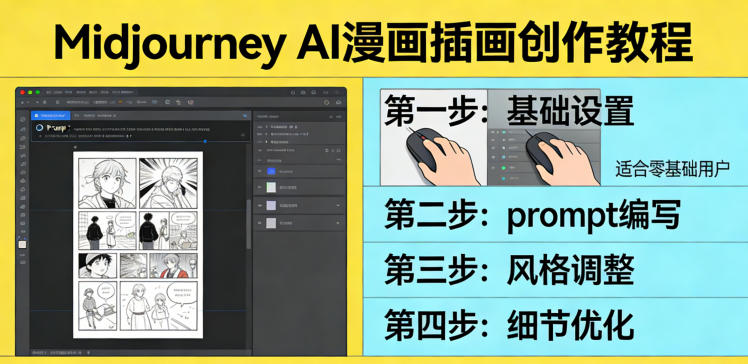 利用Midjourney AI人工智能轻松创作漫画插画教程，零基础创作完整漫画插画力繁信息站-闲云创业网-老谢轻创网-中创网-福缘网-冒泡网-资源之家-魔方项目库力繁信息站