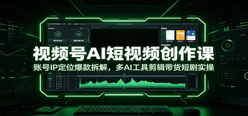 视频号AI短视频创作课：账号IP定位爆款拆解，多AI工具剪辑带货短剧实操力繁信息站-闲云创业网-老谢轻创网-中创网-福缘网-冒泡网-资源之家-魔方项目库力繁信息站