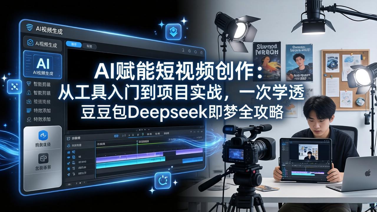 AI赋能短视频创作：从工具入门到项目实战，一次学透豆包Deepseek即梦全攻略力繁信息站-闲云创业网-老谢轻创网-中创网-福缘网-冒泡网-资源之家-魔方项目库力繁信息站