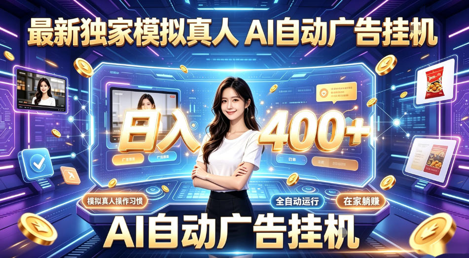 最新独家模拟真人，AI自动挂号挂G，日入400+，全程全自动运行，无需人工【揭秘】力繁信息站-闲云创业网-老谢轻创网-中创网-福缘网-冒泡网-资源之家-魔方项目库力繁信息站