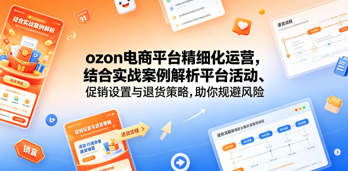 ozon电商平台精细化运营,结合实战案例解析平台活动、促销设置与退货策略,助你规避风险、提升销量力繁信息站-闲云创业网-老谢轻创网-中创网-福缘网-冒泡网-资源之家-魔方项目库力繁信息站