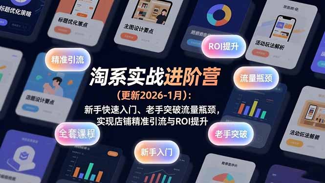 淘系实战进阶营(更新2026-1月力繁信息站-闲云创业网-老谢轻创网-中创网-福缘网-冒泡网-资源之家-魔方项目库力繁信息站