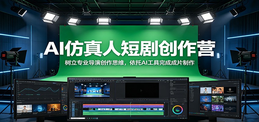AI仿真人短剧创作营:树立专业导演创作思维,依托AI工具完成成片制作力繁信息站-闲云创业网-老谢轻创网-中创网-福缘网-冒泡网-资源之家-魔方项目库力繁信息站
