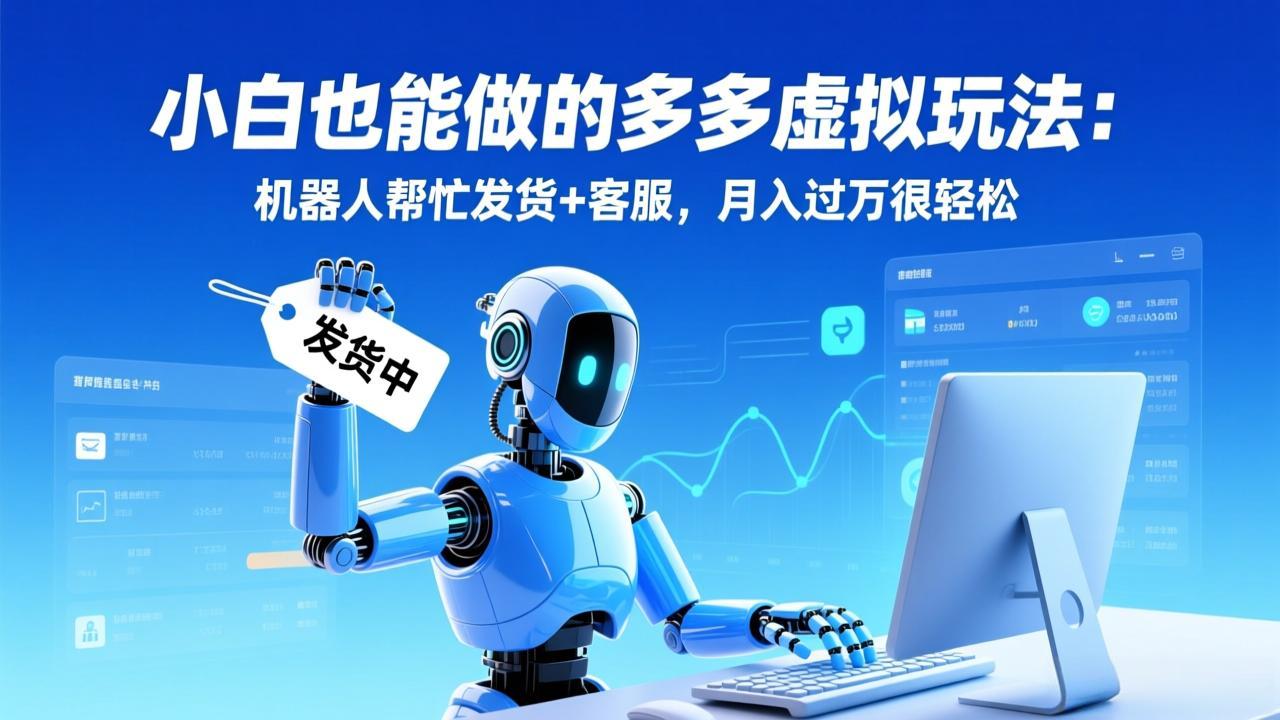小白也能做的多多虚拟玩法：机器人帮忙发货+客服，月入过万很轻松力繁信息站-闲云创业网-老谢轻创网-中创网-福缘网-冒泡网-资源之家-魔方项目库力繁信息站