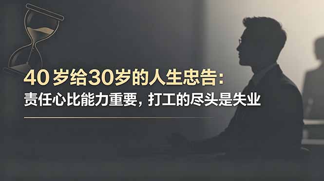 付费文章：40岁给30岁的人生忠告：责任心比能力重要，打工的尽头是失业力繁信息站-闲云创业网-老谢轻创网-中创网-福缘网-冒泡网-资源之家-魔方项目库力繁信息站