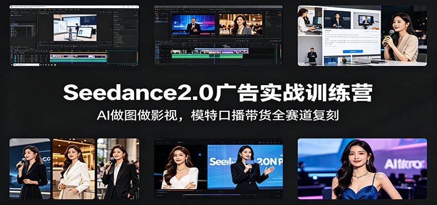 Seedance2.0广告实战训练营：AI做图做影视，模特口播带货全赛道复刻力繁信息站-闲云创业网-老谢轻创网-中创网-福缘网-冒泡网-资源之家-魔方项目库力繁信息站