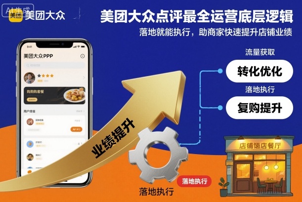 美团大众点评最全运营底层逻辑，落地就能执行，助商家快速提升店铺业绩力繁信息站-闲云创业网-老谢轻创网-中创网-福缘网-冒泡网-资源之家-魔方项目库力繁信息站