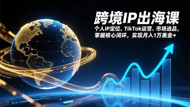 跨境IP出海课，个人IP定位、TikTok运营、市场选品，掌握核心闭环，实现月入1万美金+力繁信息站-闲云创业网-老谢轻创网-中创网-福缘网-冒泡网-资源之家-魔方项目库力繁信息站